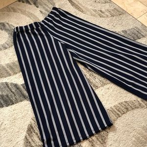 NEW Wide Leg Striped Crop Pants